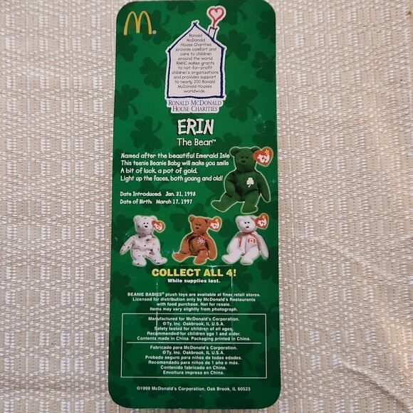 New in box vintage set of McDonalds Happy Meal Ty international beanie baby - Picture 11 of 14